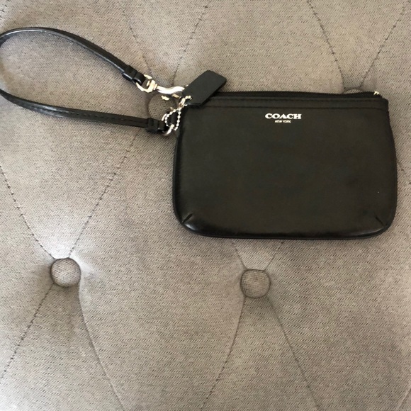 Coach Handbags - Coach wristlet black and silver - NWOT